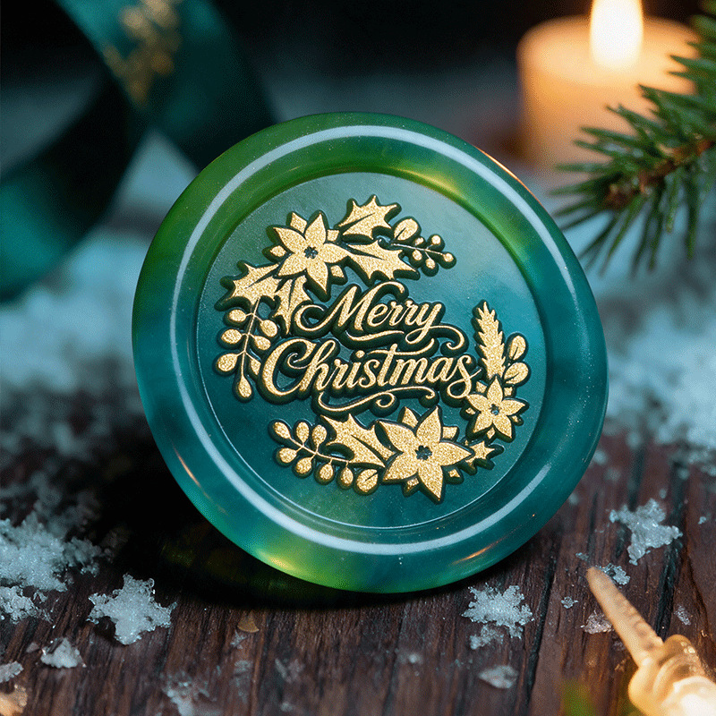 2026 Xmas Series Flat Carved B - Wax Seal Stamp Kit ulasan dan harga