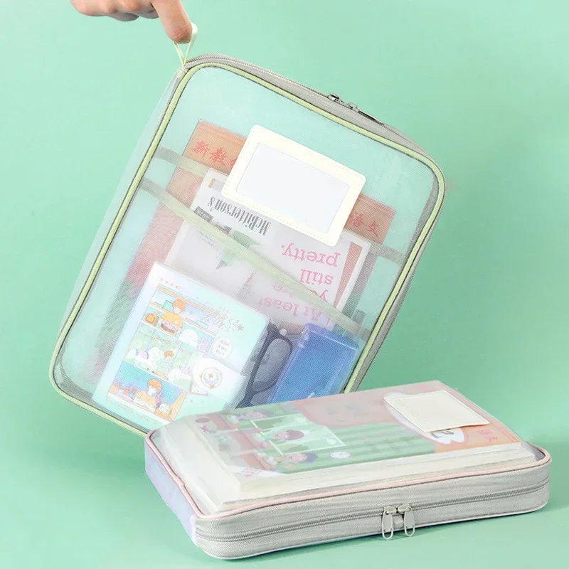 A4 Clear Mesh Zipper Document  - Portfolio Folder Zip ulasan dan harga
