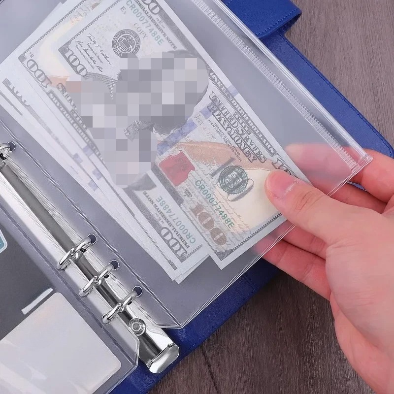 10PCS PVC Binder Pocket Cash E - Portfolio Folder Zip ulasan dan harga
