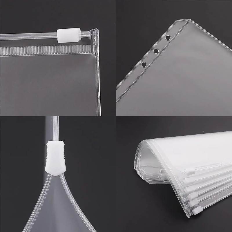10PCS PVC Binder Pocket Cash E - Portfolio Folder Zip ulasan dan harga