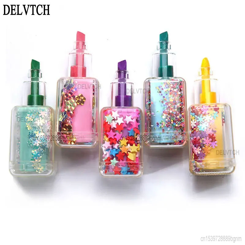 5Pcs Set Mini Sequin Nail Poli - Highlighter Set Pastel ulasan dan harga
