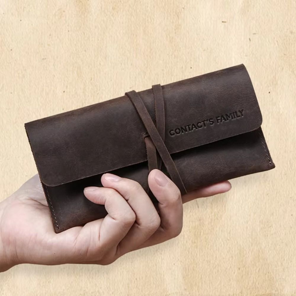 Retro Leather Leather Pencil C - Pen Pouch Roll ulasan dan harga