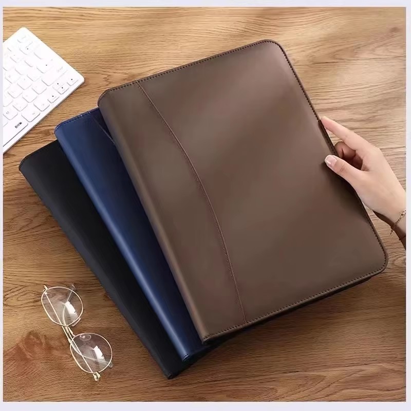 PU Leather Portafolio A4 Docum - Portfolio Folder Zip ulasan dan harga